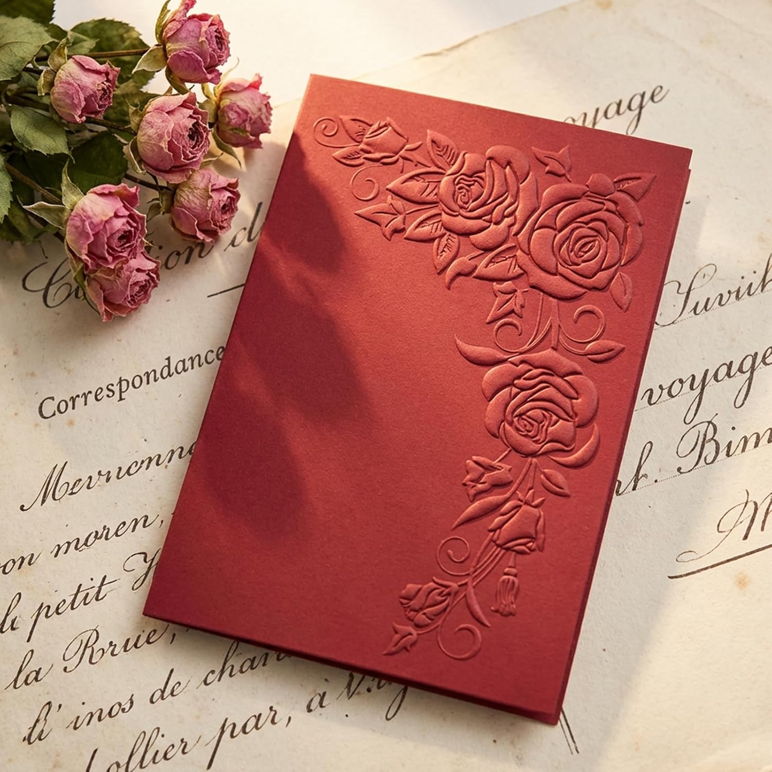 Elegaperma 2 Pcs Embossing Folder, 3D Sunflower and Rose Flowers,Clear | Matelasse Embossing Folder, 3D Embossing Folders for Card Making for DIY Scrapbooking,Arts Supplies,Decor