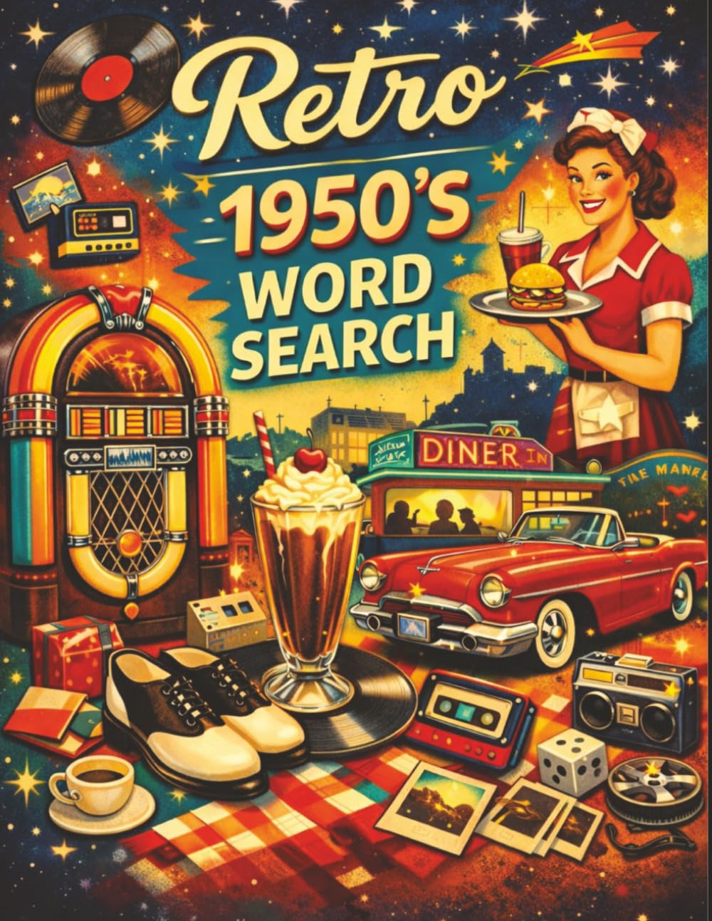 Retro 1950’s word search Series Book 2: Retro 1950’s Large Print Word Search, Senior Brain Games, Gift for Seniors, Fun Nostalgic Puzzles, Retro Fun Brain Games Large Print for Seniors