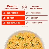 Vista 4 de Banza Mac and Cheese Variety Pack - High Protein, Gluten Free, and Lower Carb Protein Mac and Cheese - 5.5oz (Pack of 6)
