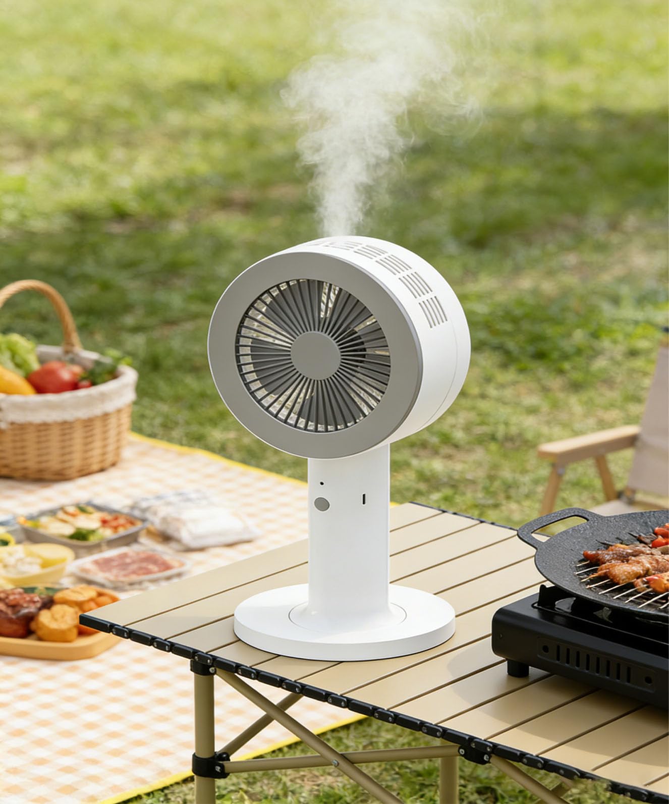 Desktop Range Hood, Portable Desktop Fume Extractor, Features Two speed Adjustment, and Is Detachable for Easy Cleaning.Suitable for Indoor Grilling, Hot Pot and Camping.