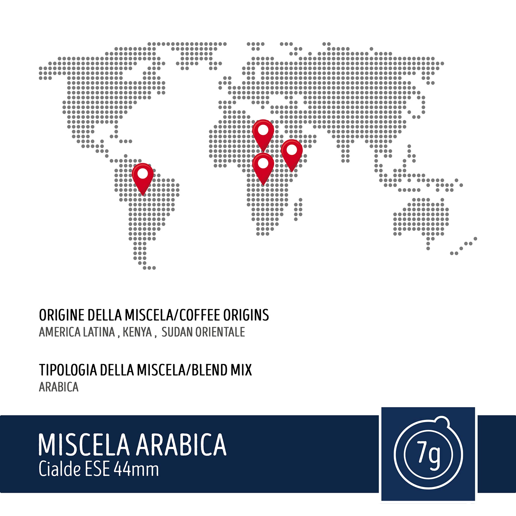 CAFFÈ TORALDO - MISCELA ARABICA - Box 150 VAINAS ESE44 7g