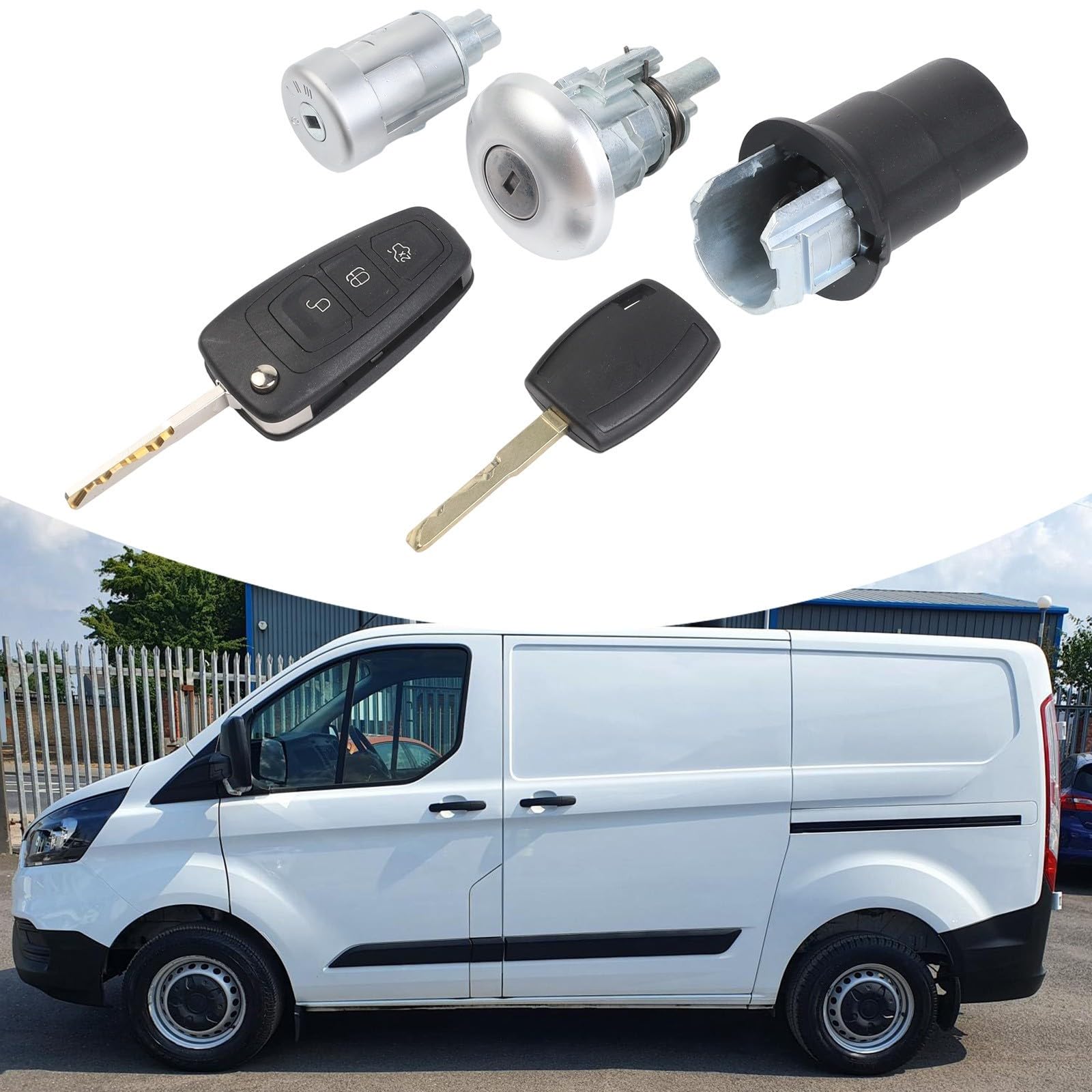 Serratura Laterale Metallo ABS per Ford Transit 2015-20 Serratura