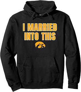 Iowa Hawkeyes I Married Into This Black Officially Licensed Pullover Hoodie