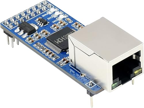2-Channel UART to Ethernet Converter, Serial Port Transparent Transmission Module UART TTL and RJ45 Ethernet Bi-Directional Transmission, with Control Pin for Raspberry Pi/Arduino/STM32,ect.
