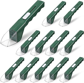 12 Pcs Insect Catcher, Plastic Bug Capture Tool with Slide Closure for Indoor and Outdoor Use, Green