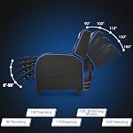 POWERSTONE Gaming Recliner Chair, Reclining Gaming Chair Ergonomic Leather Sofa with Footrest Lumbar Support Headrest and Side Pouch for Living Room Home Theater, Blue