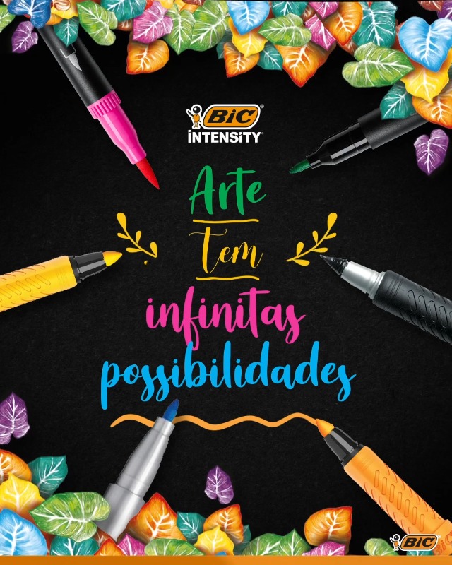BIC, Kit Completo com 34 Canetas, Intensity, Marcadora Premium