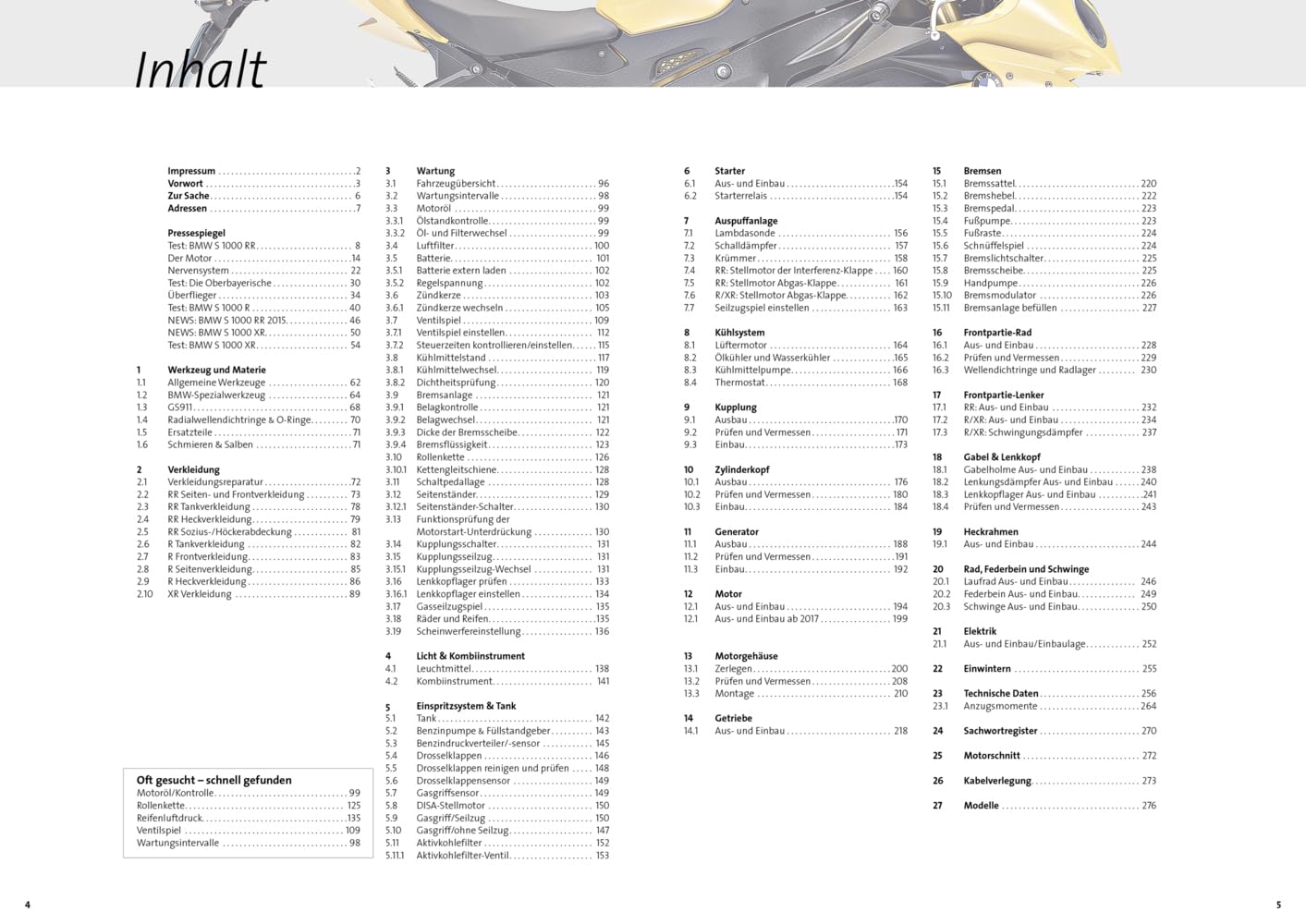 BMW S 1000 RR, R, XR Reparaturanleitung: Das umfassende Handbuch, Typen, Technik, Tipps, Tricks