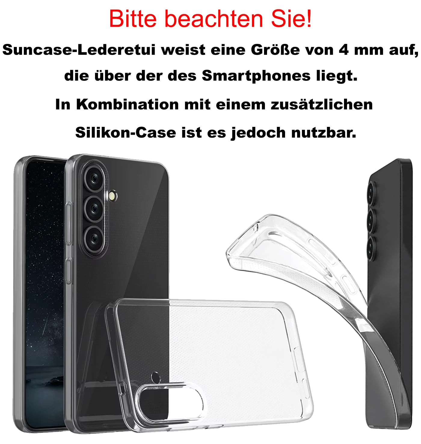 Suncase Leder Tasche kompatibel mit Samsung Galaxy S25 5G Hülle mit ZUSÄTZLICHER Case Handytasche (mit Rückzugsfunktion und Magnetverschluss) in antik-lila