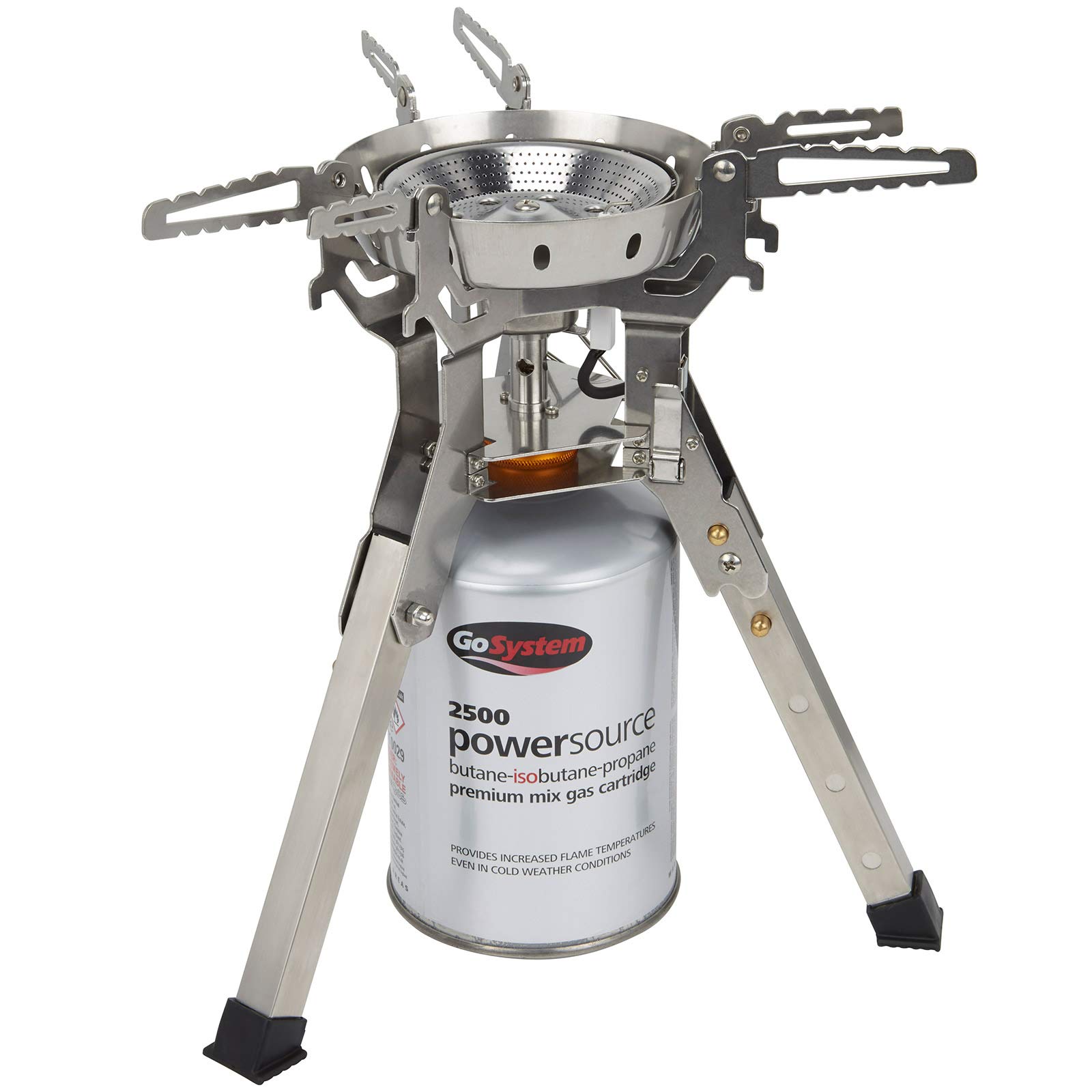 GoSystem PowerSource 2500 Premium XXL Gaskartusche (445 g) mit EN417 Schraubventil - Kocher Iso Butan/Propan – Erhältlich im 1er, 2er, 3er, 6er & 12er Set