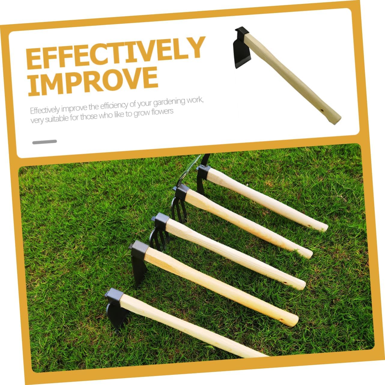 POPETPOP 2pcs Garden Hoe Full Steel Handheld Weeding Tool for Loosening Soil Digging Planting and Gardening Ergonomic Design Non- Handle for Comfort and Control