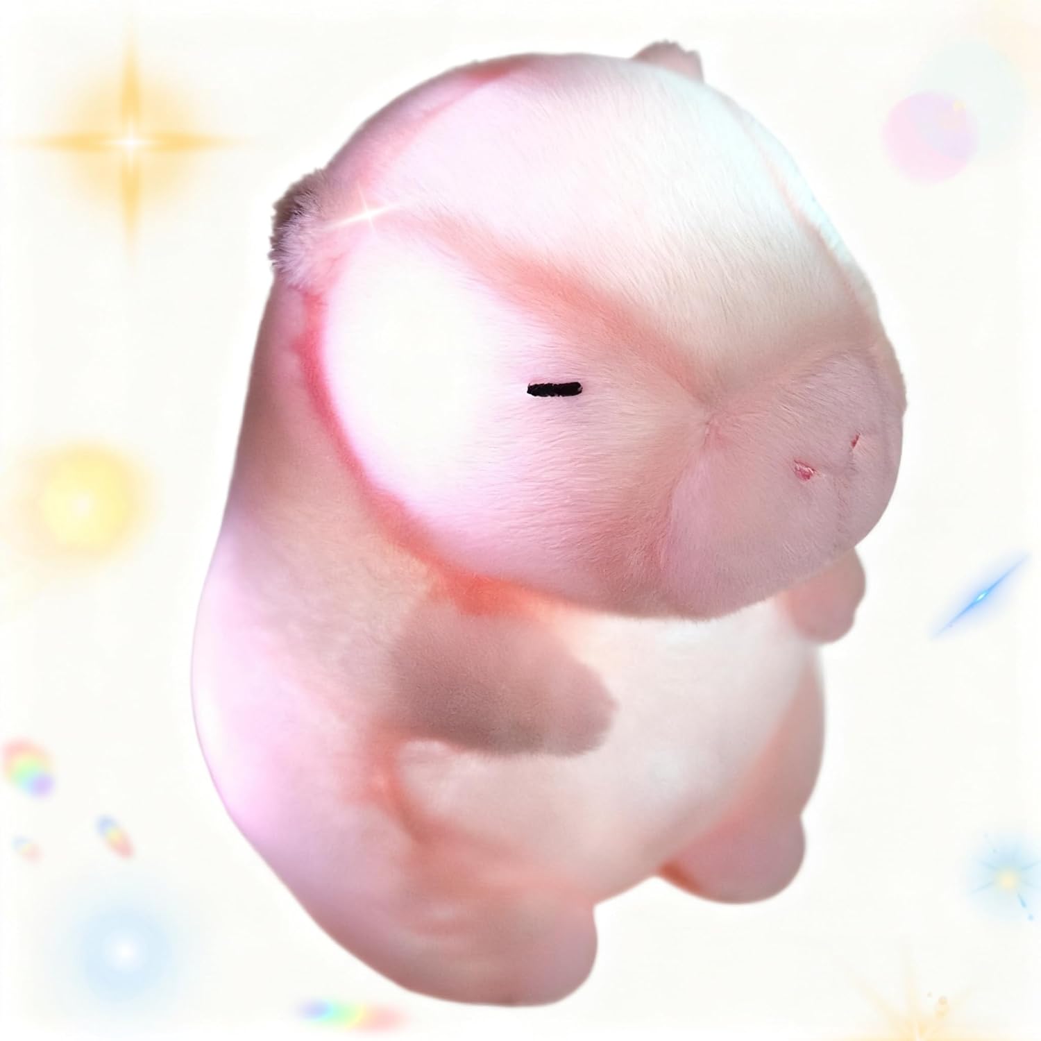 10" Pink Glowing Capybara Plush Toy, Soft Light-Up Capybara Stuffed Animal, Cozy Sleep Companion, Cute Night Light Plush Birthday for Kids, Girls, Friends (No Battery)