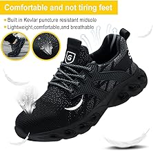 Zapatos de Seguridad para Hombre Mujer Zapatillas de Trabajo Ligero Comodo Calzado de Seguridad con Punteras de Acero Transpirable Antideslizante Zapatillas Deportivas2