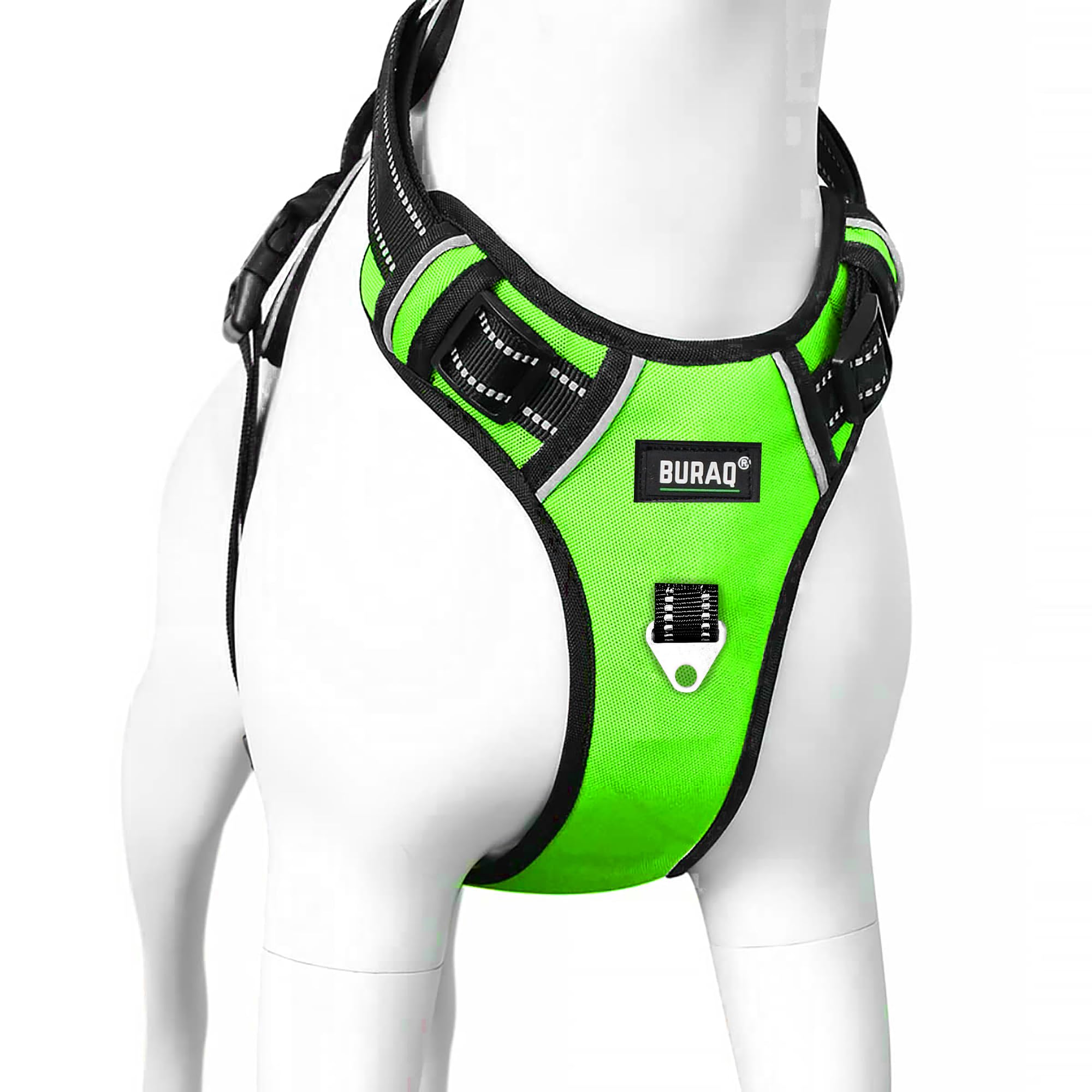 BURAQ Dog Harness | No Pull Dog Belt | Reflective Dog Vest Oxford Fabric | Soft Padded Easy Control Dog Chest Belt | No More Pulling Or Choking | For Large Medium Small Dogs, Green (B0C7LC5F1S) Amazon Price History, Amazon Price Tracker