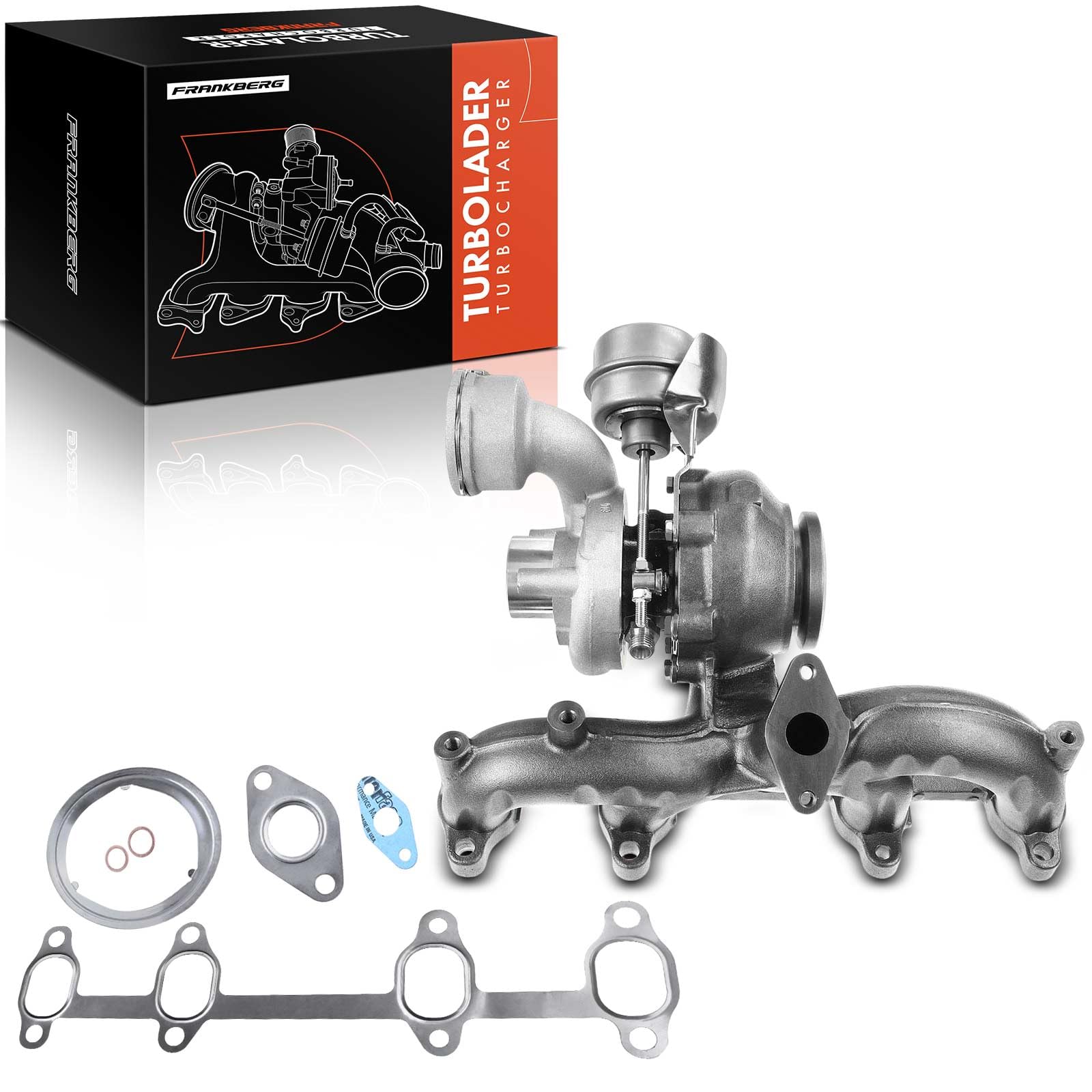 Frankberg Turbocompresor de gases de escape Diesel Compatible con Golf V Variante 1K5 1.9L Golf V 1K1 1.9L T.o.u.r.a.n 1T1 1T2 1.9L C.a.d.d.y III MPV 2CB 2CJ 2KB 2KJ 1.9L Golf Plus 521 5M1 1.9L