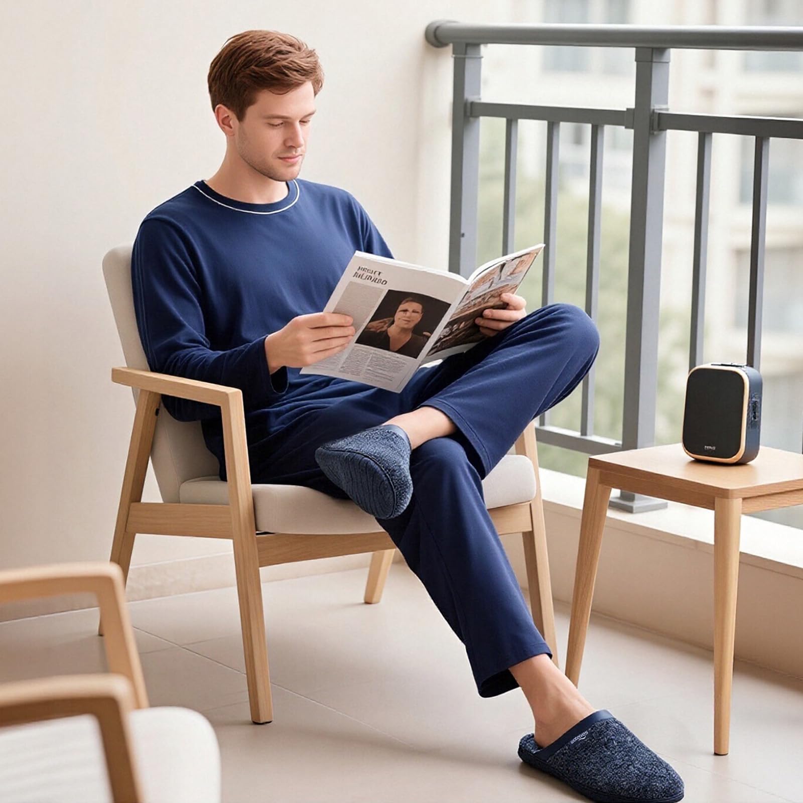 WateLves Ciabatte Uomo Pantofole Feltro Invernali Memory Foam Antiscivolo Caldo Scarpe Da Casa