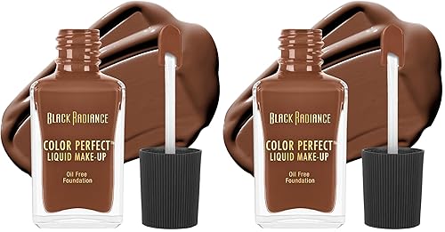 Black Radiance Color Perfect Maquillaje líquido, grano de cacao, 1 onza (paquete de 2)