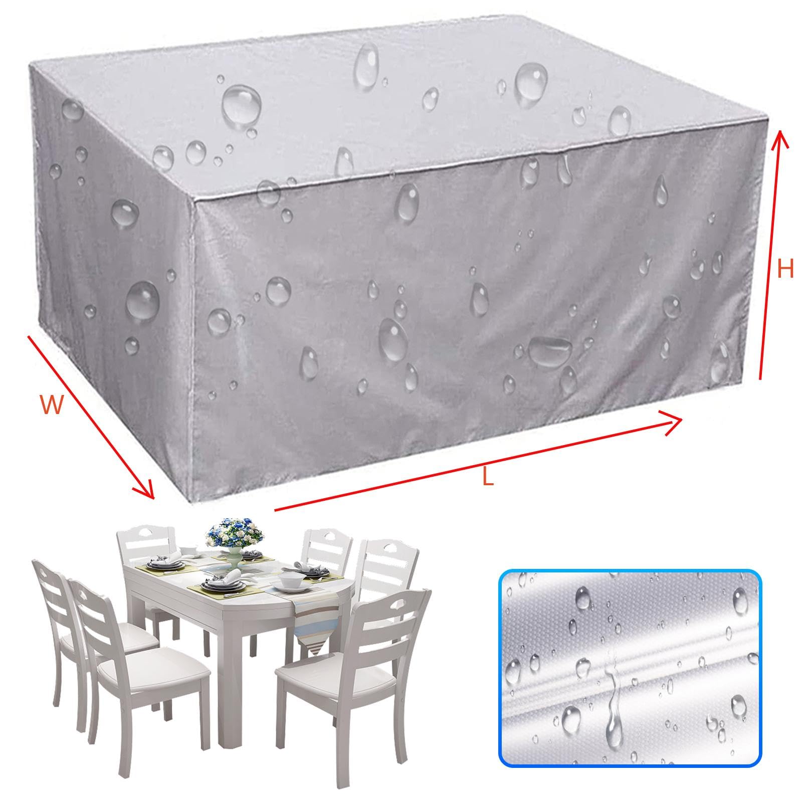 Gartenmöbel-Abdeckplane 115x114x74 Cm – Wasserdichte, Staubdichte Schutzhülle Aus 420D Oxford Für Tische & Möbel-Sets (schwarz)