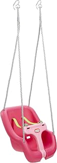 Little Tikes 2-in-1 Snug 'n Secure Magenta Swing - Baby Toddler Swing with T-Bar, Straps, 50 lbs Capacity