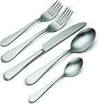 Oneida Icarus Collection Flatware quotidienne, Set plat en acier inoxydable, Satin, 45-Piece, Service pour 8