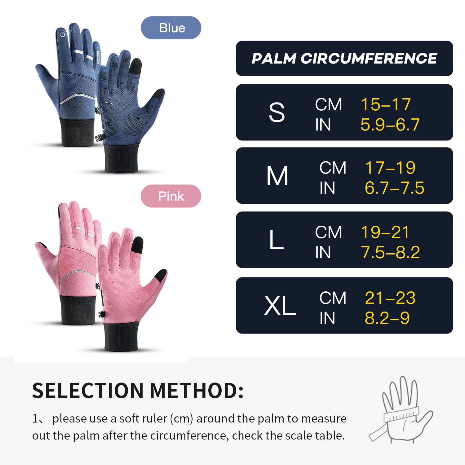 Guantes térmicos de invierno para mujer y hombre con dedos para pantalla táctil, agarre antideslizante para correr, trabajar, enviar mensajes de texto, conducir