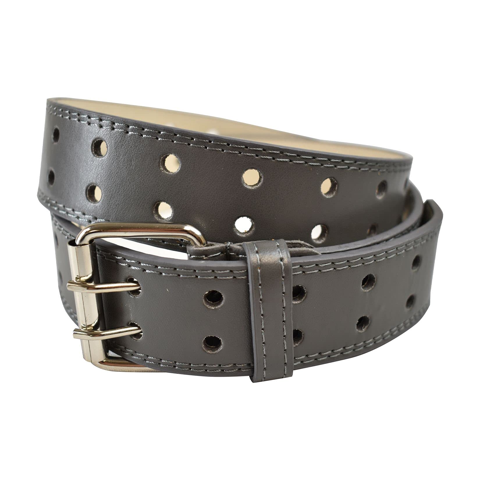 EURO Women's Thick Wide Leather Belt - BN9041 - Dark Gray - X-Large