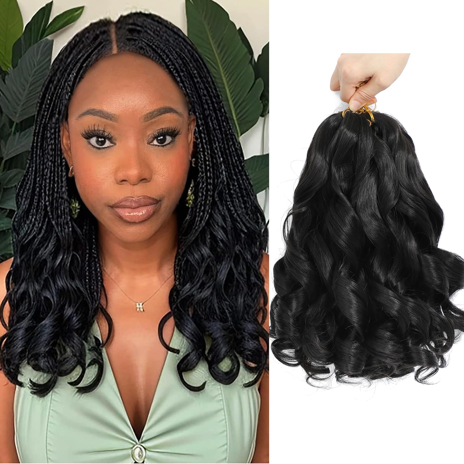 Amazon.com : WIPPORYA French Curly Braiding Hair 12 Inch 6 Packs