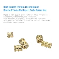 Vista 3 de DYWISHKEY 400 piezas M2 M3 M4 M5 Rosca hembra Tuercas moleteadas Latón Roscado Insertar Tuercas Surtido Kit