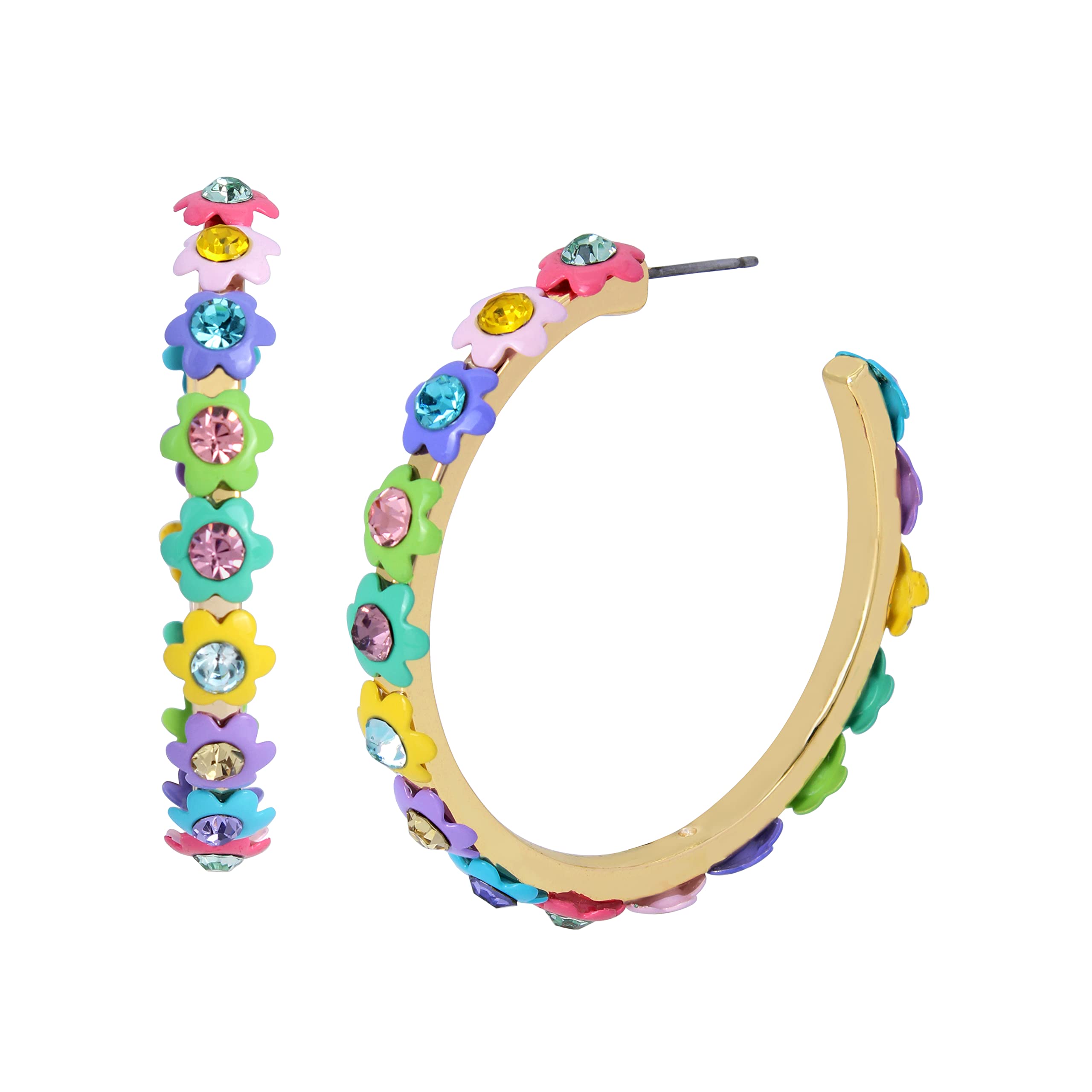 Betsey JohnsonBetsey Flower Hoop Earrings