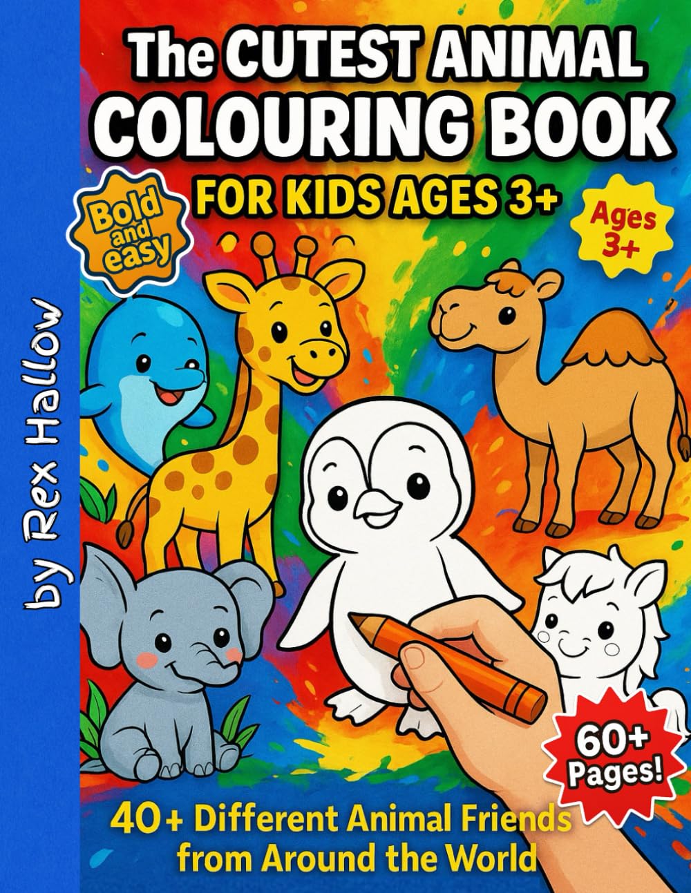 The Cutest Animal Colouring Book: For Kids Ages 3+, 40+ Different Animal Friends from Around the World