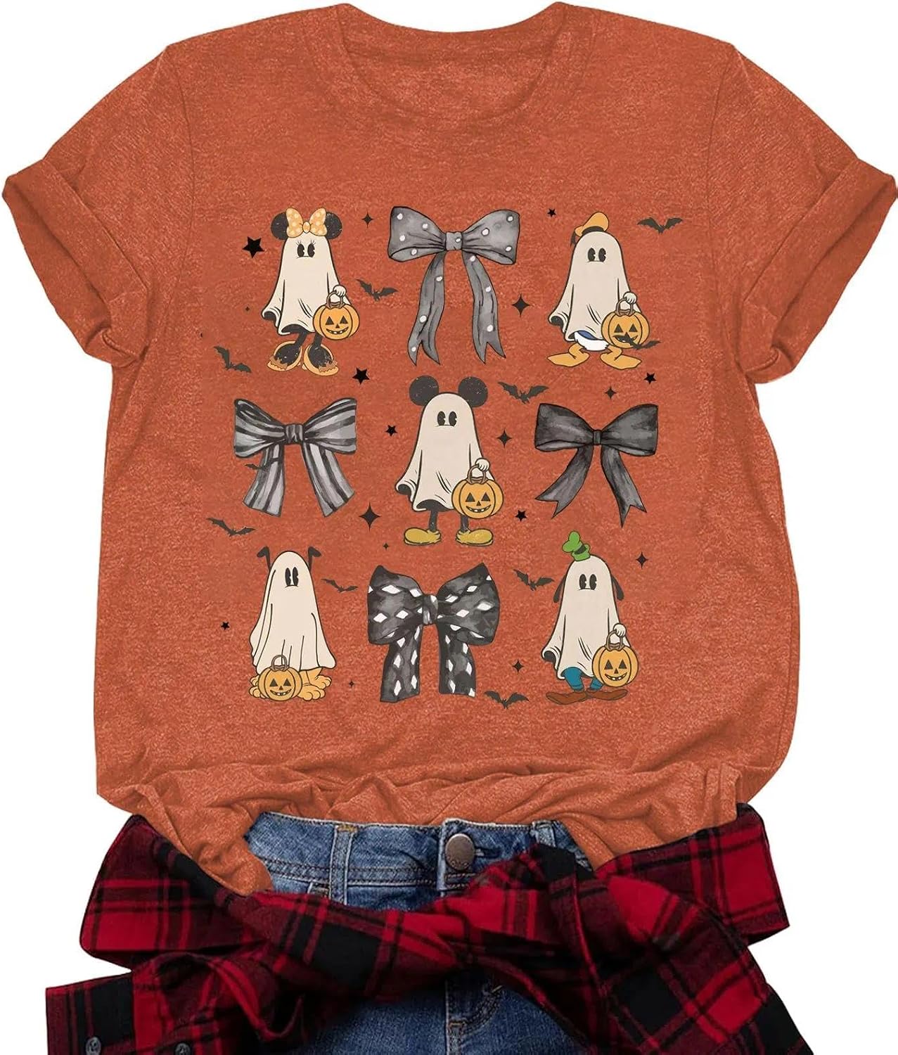Halloween Shirts for Women Magical Cute Ghost Shirt Spooky Season T-Shirt