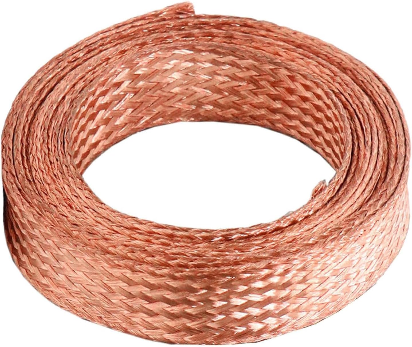 Flat Copper Braided Grounding Strap Length 3 Meters, Flexible Earth Braid Ground Cable Width 5-100Mm Suitable for Electrical Connection,Width 6mm