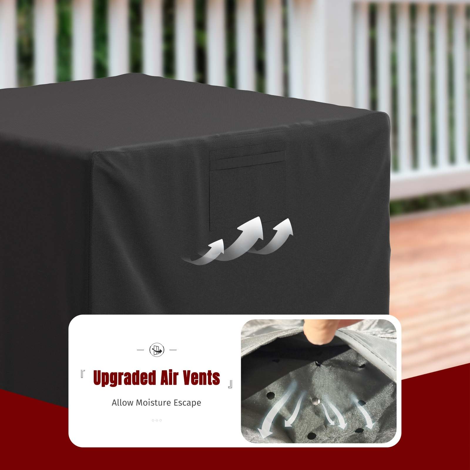 SHINESTAR Fire Pit Cover - 32 Inch Waterproof -8