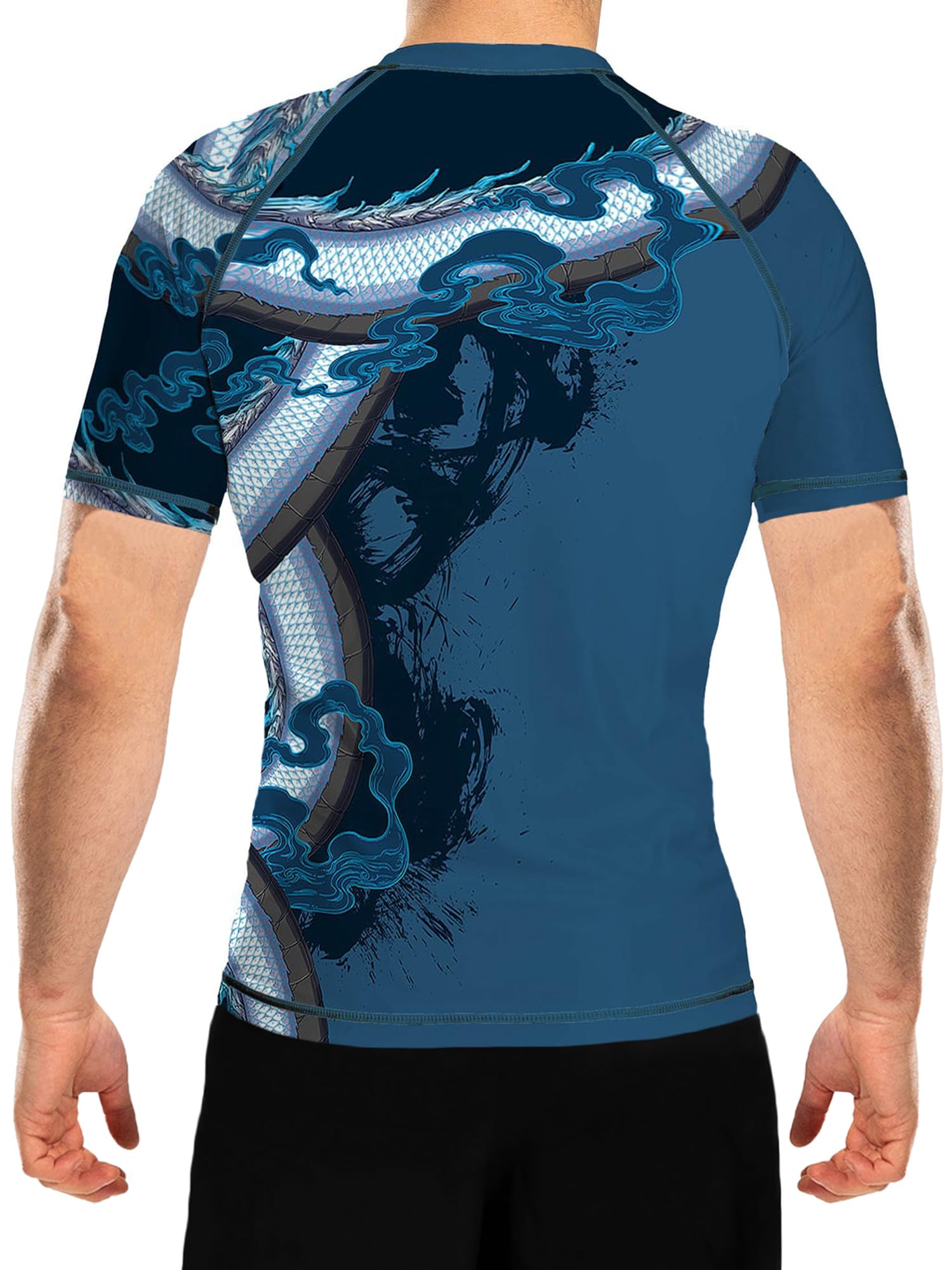 Raven Fightwear Year of The Dragon - Camiseta de manga corta para hombre, BJJ, MMA