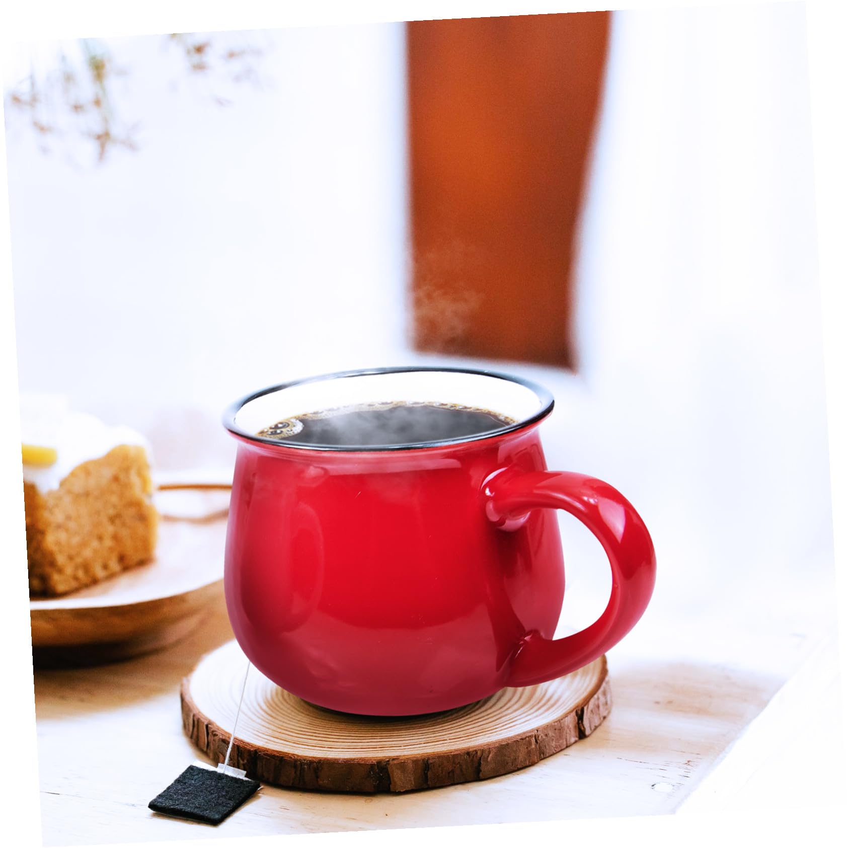 Toyvian 2stücke Keramikbecher für Kaffee und Tee Glatte Kanten zum Trinken Geeignet für Wasser und Milch Robust und Langlebig für Zuhause und Büro