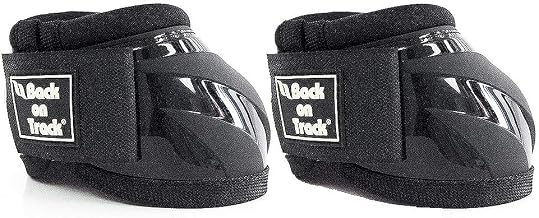Back on Track Men's Performance Equine Durable Rubber Horse Protective Pair of Hoof Bell Boots with Loop Closure