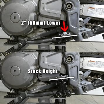 DR650 Foot Peg Lowering Mounts | 2 Lower Than Stock | Fits 1996-2024 | Dango Design