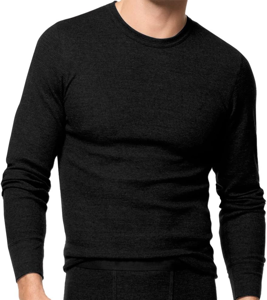 Peach Couture Men’s Waffle Knit Comfort 100% Cotton Thermal Underwear 2 PC Set