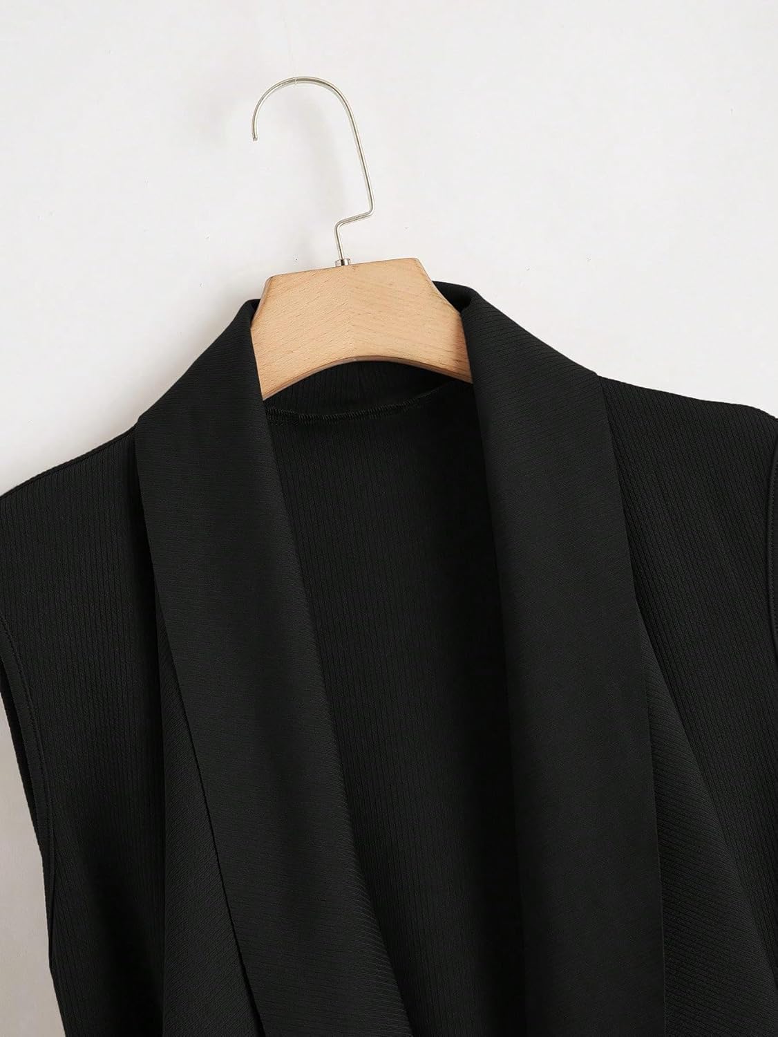 SOLY HUX Women's Plus Size Sleeveless Lapel Open Front Vest Jacket Cardigan with Belted - Image 4