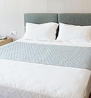 Vista 2 de Pack of 1 Careboree Soft-Brushed Absorbent Washable Incontinence Underpads Leakproof Pee Pads Waterproof Reusable 36X72 Fits King Bed Durable Draw