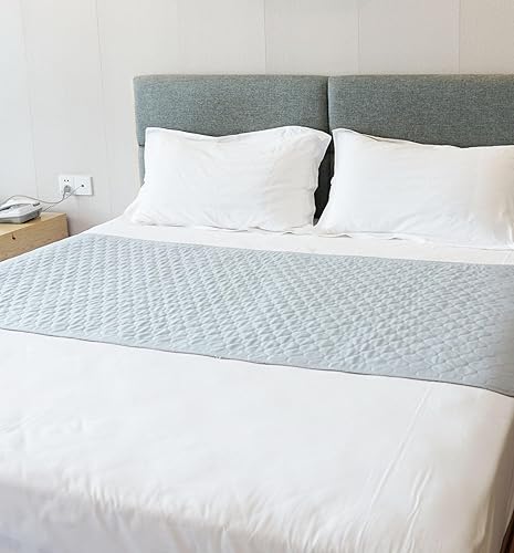 Miniatura 2 de Paquete de 1 almohadilla para incontinencia suave, cepillada, absorbente, lavable, a prueba de fugas, impermeable, reutilizable, 36 x 72 pulgadas,