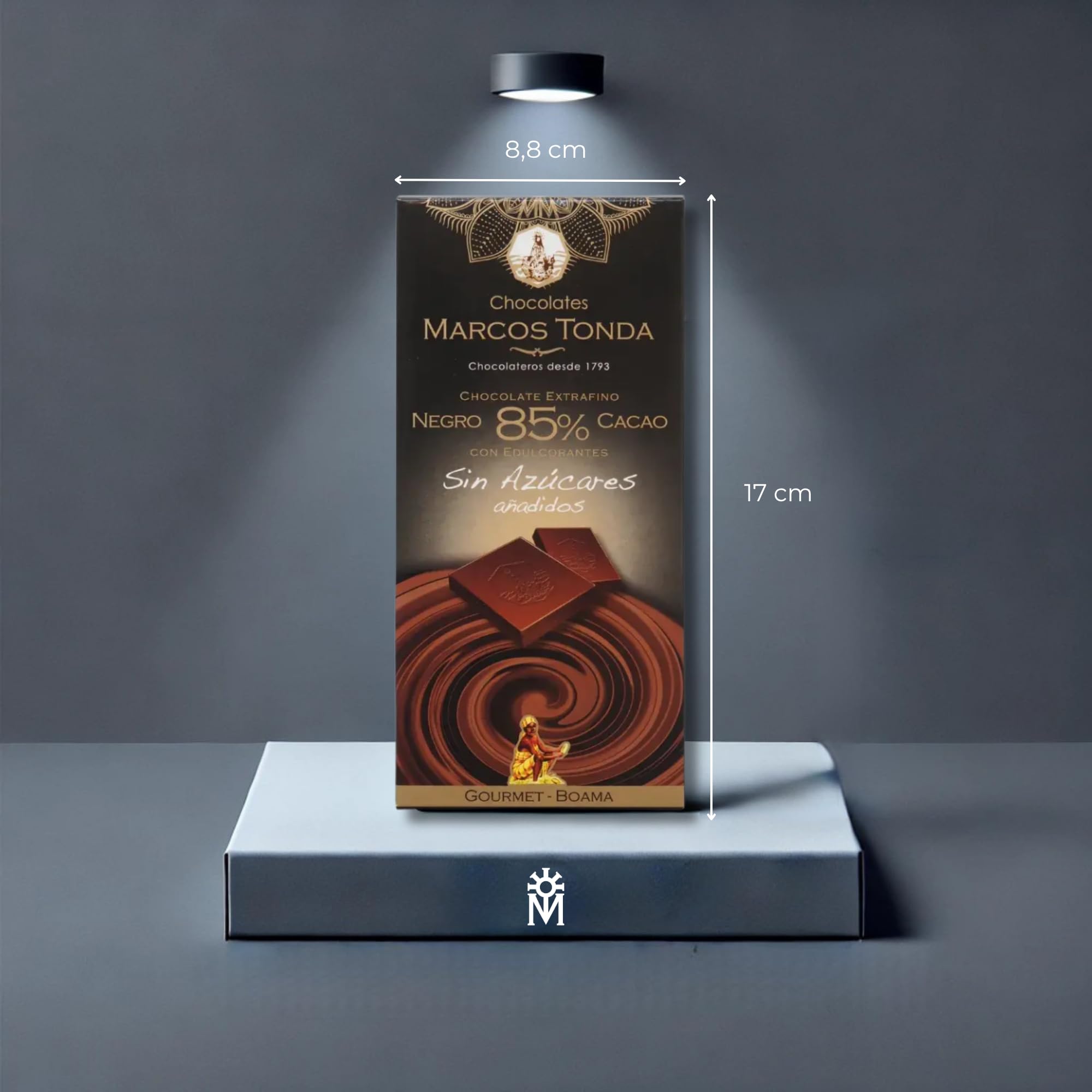Chocolates Marcos Tonda – Chocolate Gourmet Boama X5 | Chocolate Negro 85% Cacao X5 | Chocolate Sin Azucar Añadido | Chocolates Originales Para Regalar | Desde 1793 — view 3