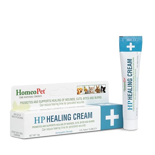HomeoPet HP Healing Cream, Safe and Natural Skin-Healing Ointment for Cats and Dogs, 14 Grams