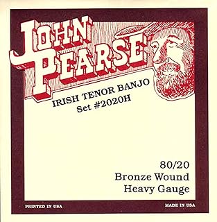 John Pearse Strings 2020H For Irish Tenor Banjo - 80/20 Bronze wound - Heavy Gauge