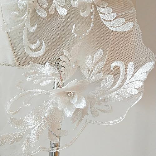 Miniatura 5 de Parches apliques en 3D cosibles, flores de cuentas en 3D, apliques de encaje con lentejuelas, adornos de tela para vestidos A1