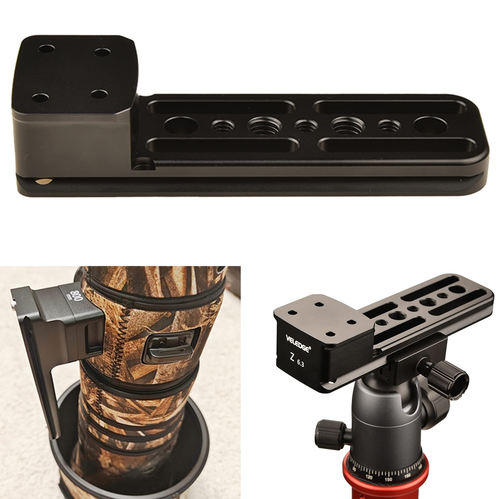 Aluminum-Alloy Z 6.3 Lens Replacement Foot for Z-Mount 800mm F/6.3 S/Z 600mm F/4 S Lens Collar Tripods Mount