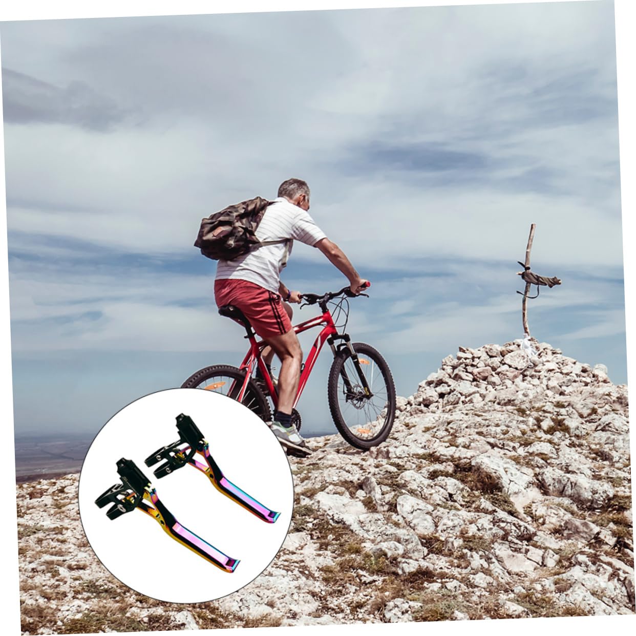 INOOMP Manetas De Freno Bicicleta Aleación De Aluminio Repuesto Para Carretera y