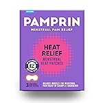 Pamprin Heat Relief Menstrual Patches for Portable Menstrual Pain Relief of Cramps and backaches, 3 Count