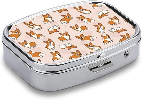 Miniatura 3 de Koala Painting - Pastillero pequeño, organizador de pastilleros de metal con cerradura, mini caja de medicina portátil, caja de vitaminas diaria a