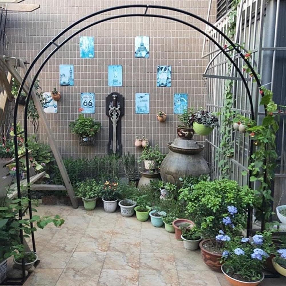 Garden Trellises Arch，Arch Frame Metal Garden Arch Wide 1.4M~3.5M Sturdy Durable Rose Archway Weather-Resistant Iron Pergola Trellis for Climbing Plant Wedding Ceremony Decoration